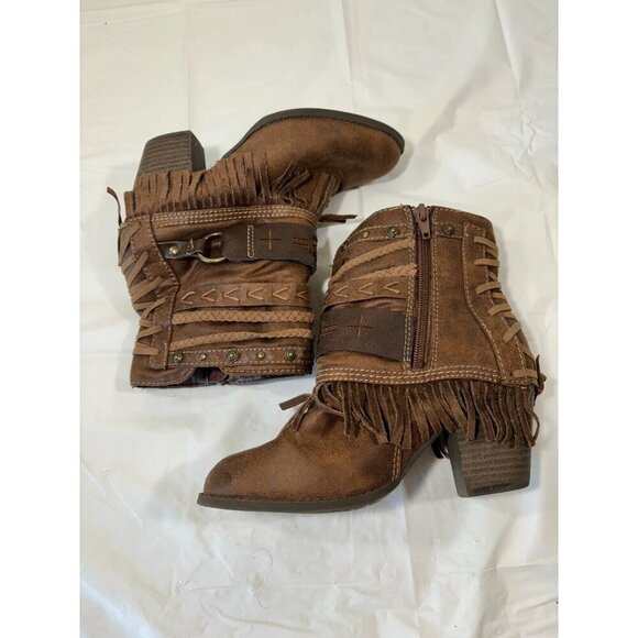 JellyPop Rugby Bootie Brown Faux Leather Size 6 M - Picture 7 of 9